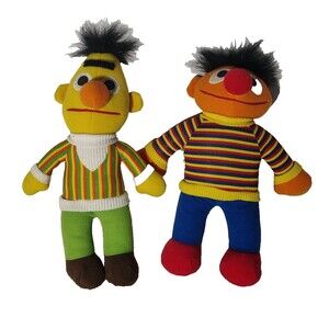 Bert and Ernie Plush Doll  Sesame Street Playskool Flawed Read